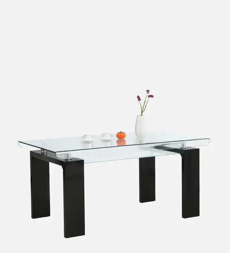 Glass Top 6 Seater Dining Set In Grey Colour