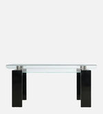 Glass Top 6 Seater Dining Set In Grey Colour