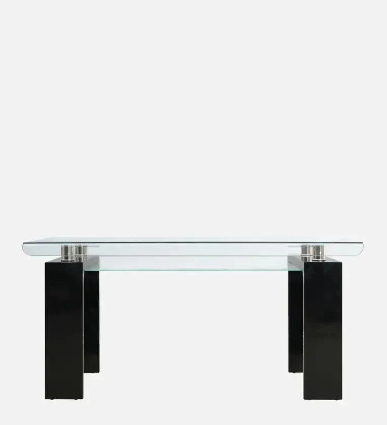 Glass Top 6 Seater Dining Set In Grey Colour