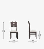 Solid Wood 4 Seater Dining Set In Wenge Finish