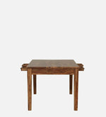 Sheesham Wood 6 Seater Dining Set In Rustic Teak Finish With Drawer