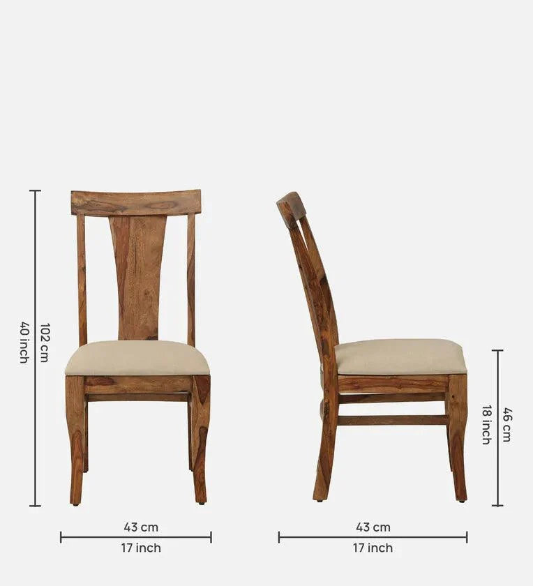 Sheesham Wood 6 Seater Dining Set In Rustic Teak Finish With Bench