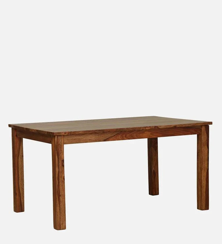 Sheesham Wood 6 Seater Dining Set In Rustic Teak Finish With Bench