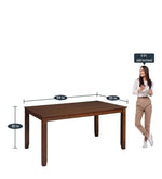 6 Seater Dining Set in Walnut Finish