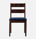 Solid Wood 4 Seater Dining Set in Brown & Blue Finish