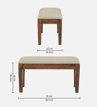 Sheesham Wood 4 Seater Dining Set In Rustic Teak Finish With Bench
