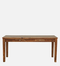 Kentan Sheesham Wood 6 Seater Dining Set In Rustic Teak With Bench
