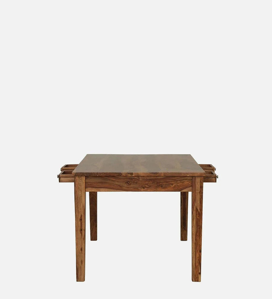 Kentan Sheesham Wood 6 Seater Dining Set In Rustic Teak With Bench