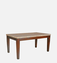 Solid Wood 6 Seater Dinning Table In Milan Walnut Finish