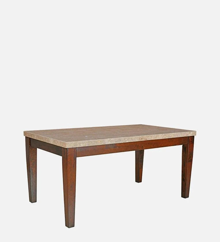 Solid Wood 6 Seater Dinning Table In Milan Walnut Finish