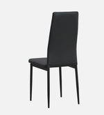 Glass 4 Seater Dining Set in Black Colour