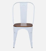 Metal 6 Seater Dining Set In Scratch Resistant White Colour With Bench