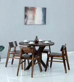 Sheesham Wood 4 Seater Dining Set In Scratch Resistant Provincial Teak Finish