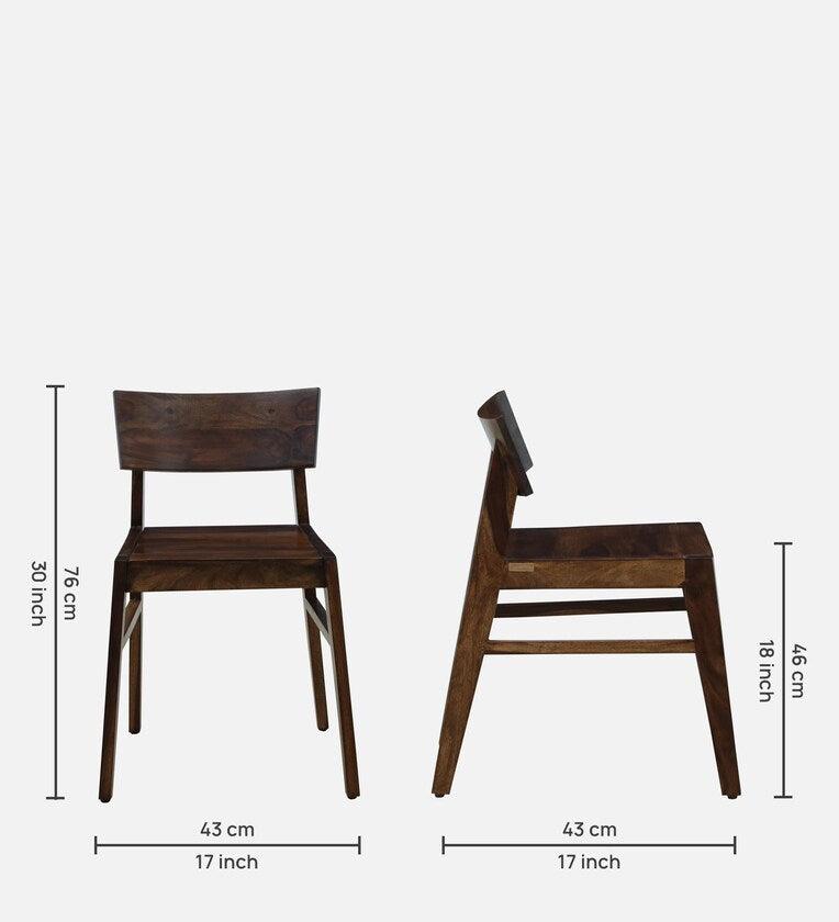 Sheesham Wood 4 Seater Dining Set In Scratch Resistant Provincial Teak Finish