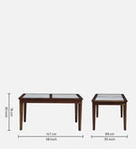 Sheesham Wood 6 Seater Dining Set In Scratch Resistant Provincial Teak Finish with