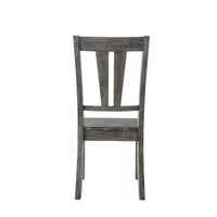 6 Seater Dining Set with Distressed Gray Oak Finish & Solid Rubberwood Construction