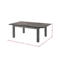 6 Seater Dining Set with Distressed Gray Oak Finish & Solid Rubberwood Construction