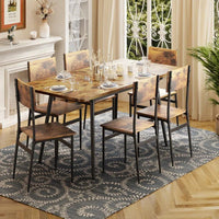 6 seater Versatile Extendable Dining Set: Space-Saving Design for Stylish Gatherings