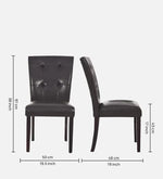 Marble 6 Seater Dining Set in Black Colour