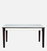 Marble 6 Seater Dining Set in White & Black Colour
