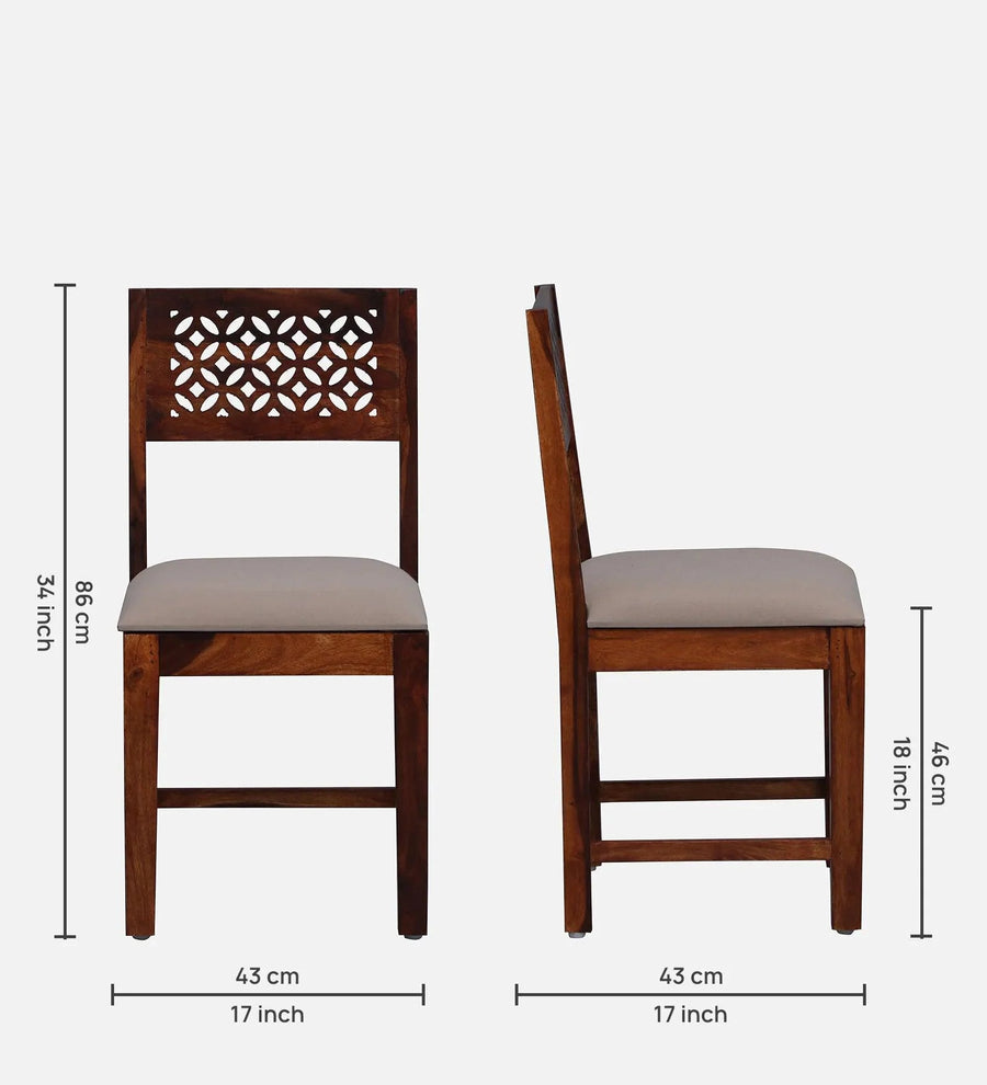 Sheesham Wood 4 Seater Dining Set in Scratch Resistant Honey Oak Finish