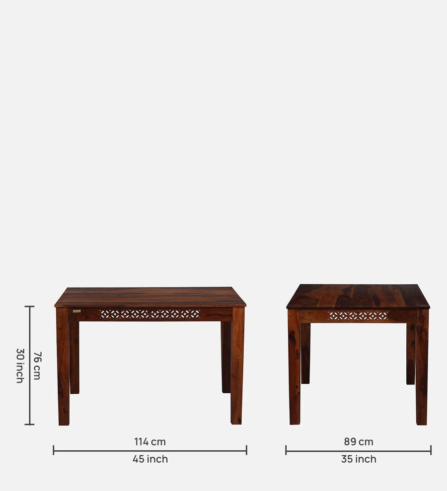 Sheesham Wood 4 Seater Dining Set in Scratch Resistant Honey Oak Finish