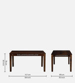 Parnika Sheesham Wood 6 Seater Dining Set In Provincial Teak Finish,