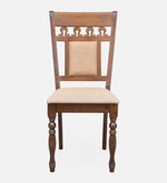 Solid Wood 6 Seater Dining Set in Brown Colour