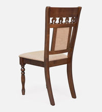 Solid Wood 6 Seater Dining Set in Brown Colour