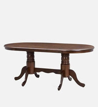Solid Wood 6 Seater Dining Set in Brown Colour