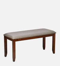 Solid Wood 6 Seater Dining Set In Brown Finish With Bench