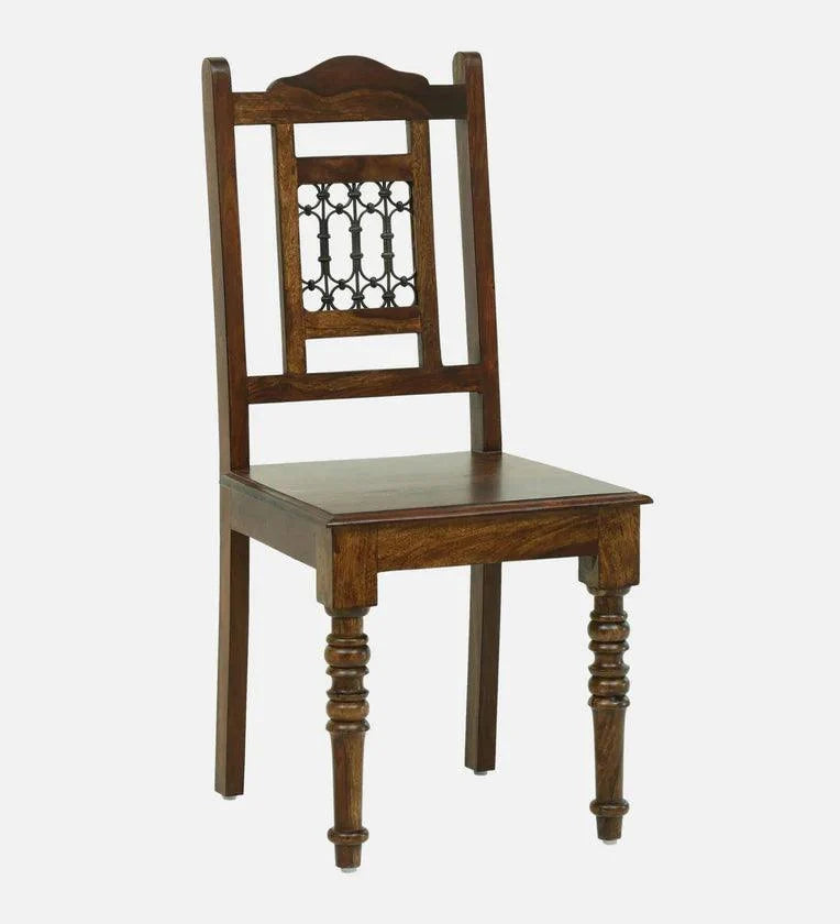 Sheesham Wood 4 Seater Dining Set In Provincial Teak Finish
