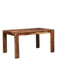 Solid Wood 6 Seater Dining Set in Beige Finish with Bench