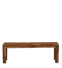 Solid Wood 6 Seater Dining Set in Beige Finish with Bench