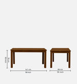 Sheesham Wood 6 Seater Dining Set In Provincial Teak Finish With Bench