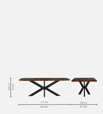 Solid Wood 6 Seater Dining Sets In Brown Colour