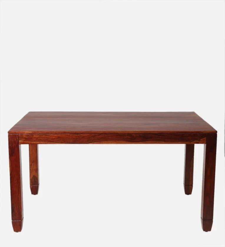 Sheesham Wood 6 Seater Dining Set In Scratch Resistant Honey Oak Finish