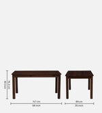 Sheesham Wood 6 Seater Dining Set In Provincial Teak Finish