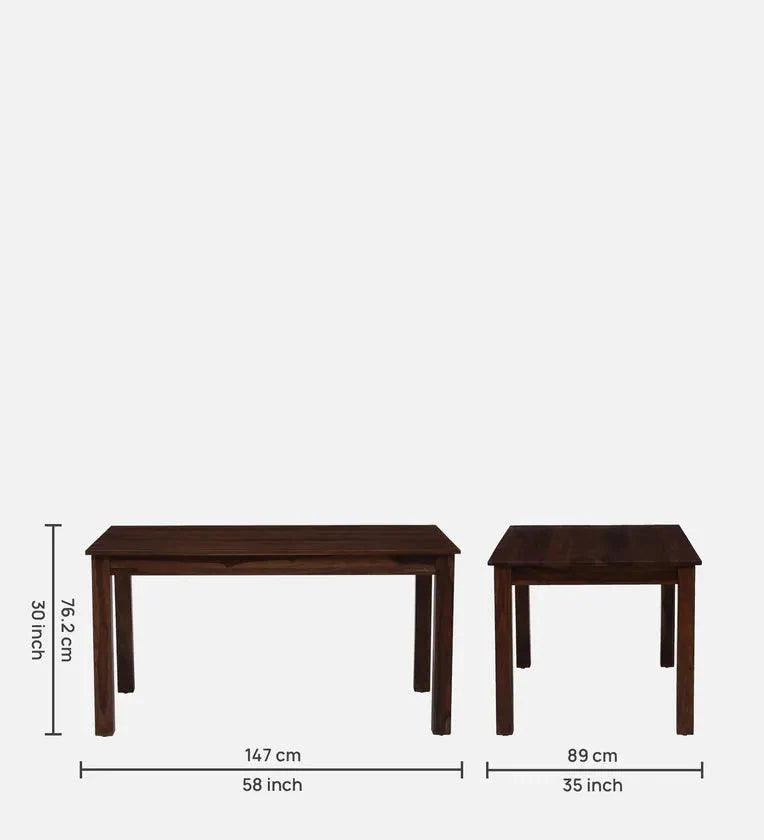 Sheesham Wood 6 Seater Dining Set In Provincial Teak Finish