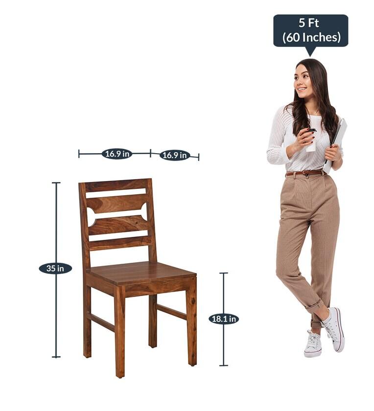 Sheesham Wood 6 Seater Dining Set in Walnut Finish
