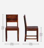 Sheesham Wood 4 Seater Dining Set In Honey Oak Finish