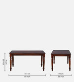 Sheesham Wood 6 Seater Dining Set in Scratch Resistant Honey Oak Finish
