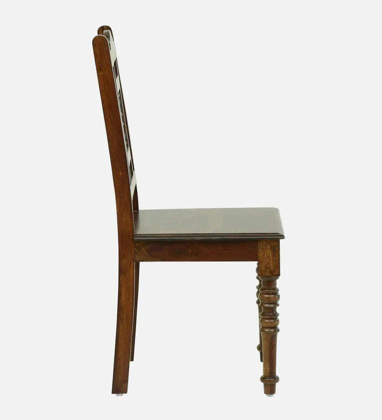 Sheesham Wood 4 Seater Dining Set In Provincial Teak Finish