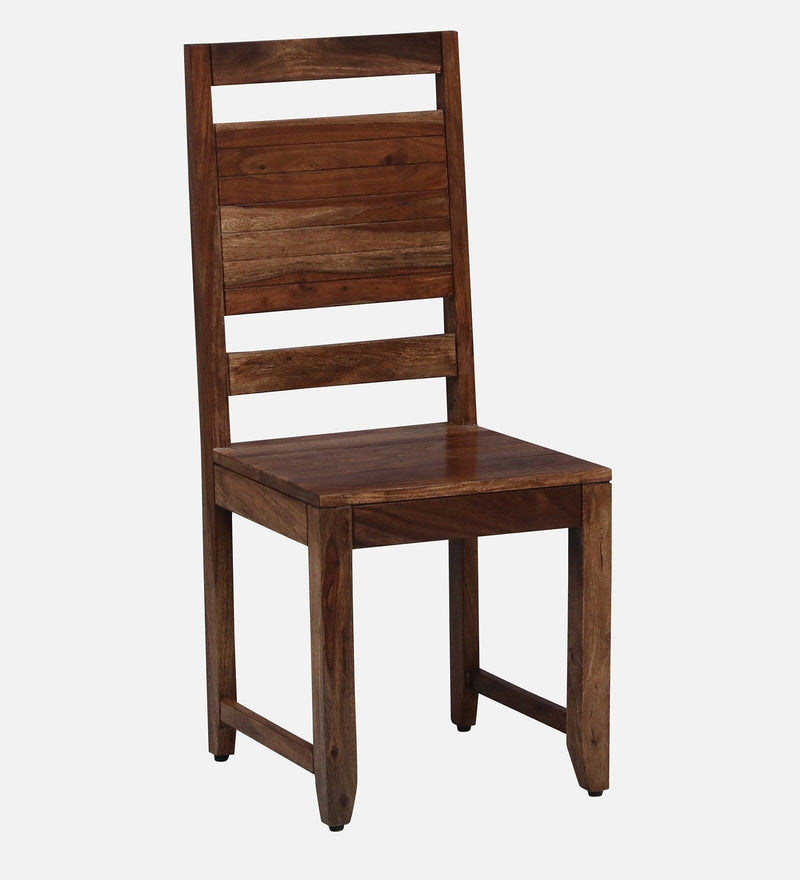Solid Wood 6 Seater Dining Set in Scratch Resistant Rustic Teak Finish with Bench
