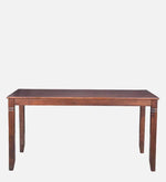 Solid Wood 6 Seater Dining Set In Brown Colour