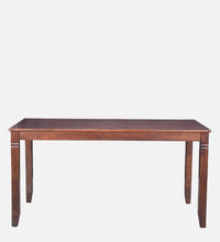 Solid Wood 6 Seater Dining Set In Brown Colour