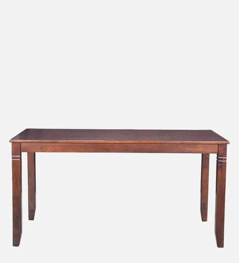 Solid Wood 6 Seater Dining Set In Brown Colour