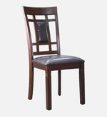 Solid Wood 6 Seater Dining Set In Brown Colour