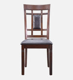 Solid Wood 6 Seater Dining Set In Brown Colour