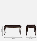 Sheesham Wood 6 Seater Dining Set In Scratch Resistant Provincial Teak Finish